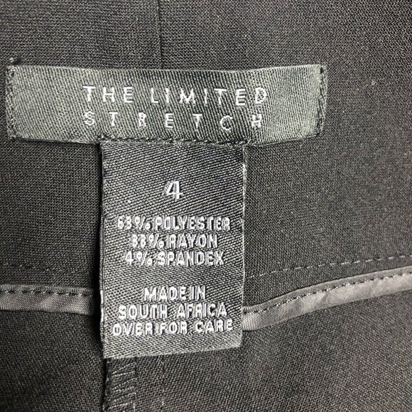 The Limited Capri Ankle Pants Womens Size 4 Black Stretch Flat Front - Picture 4 of 7